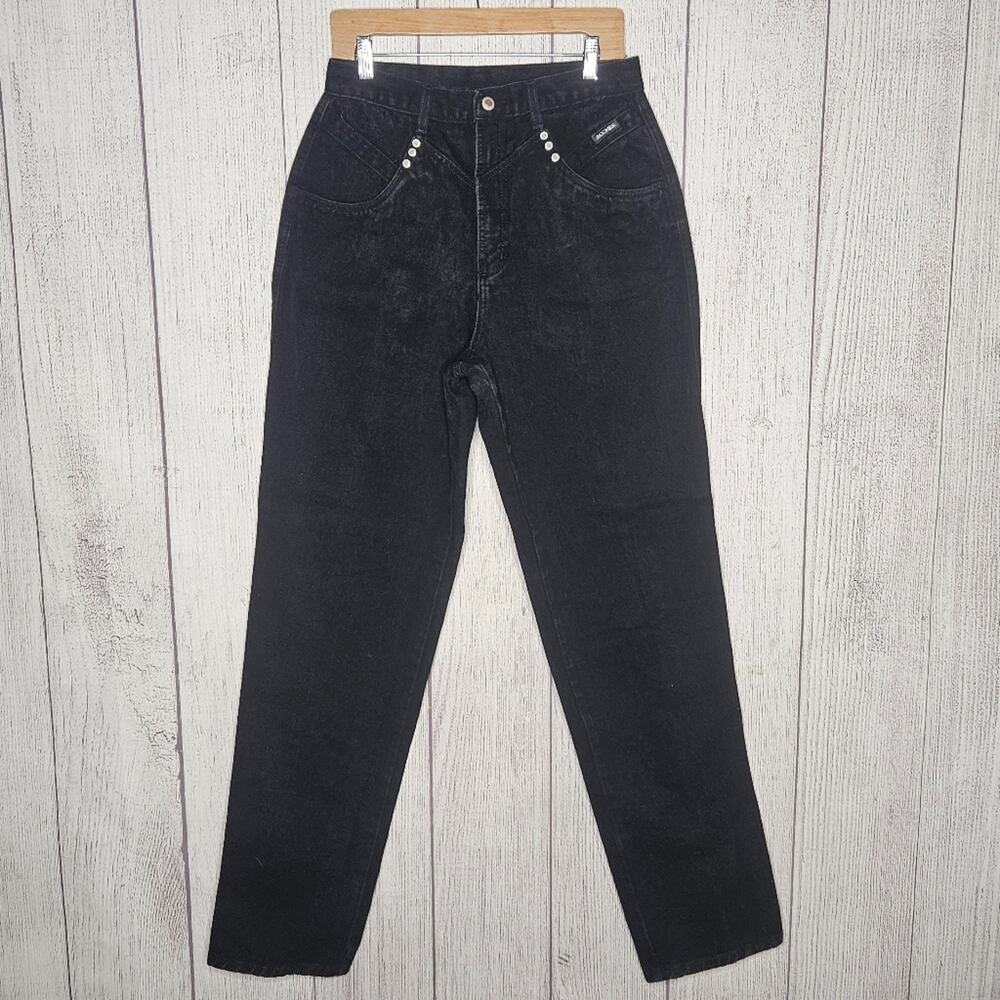 VTG 90s Rockies High Rise Bareback Faded Black Jeans, sz 33/15